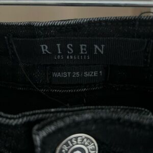 Risen flared distressed denim size 1